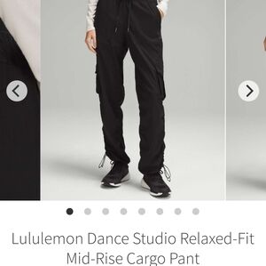 lululemon athletica Black Dance Studio Relaxed-Fit Mid-Rise Cargo Pants